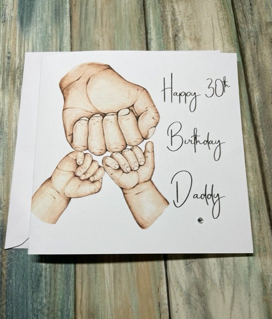 Customised Daddy Birthday Card for Him Happy Birthday Dad Step Dad Grandad 30th 