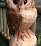 Scots Pine Owl Carving