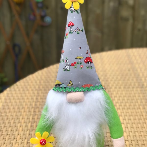 Handmade Large Mr Gnome for Spring, Swedish Tomte, Nordic Gonk, Gift for Mum