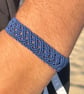 Celtic design macrame unisex adjustable bracelet 