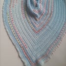 Crochet Shawl (Blue Petals) - cosy and stylish!