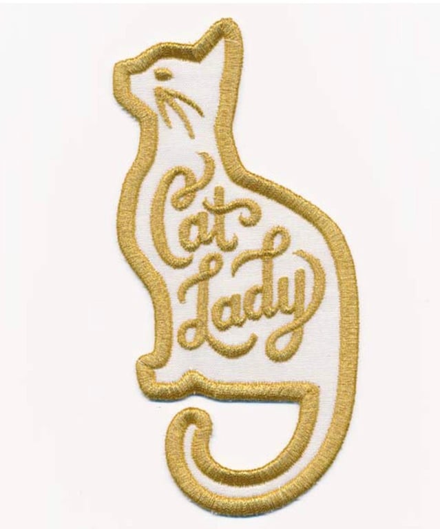 Cat Lady Embroidered Patch for jackets, sweatshirts, bags & more