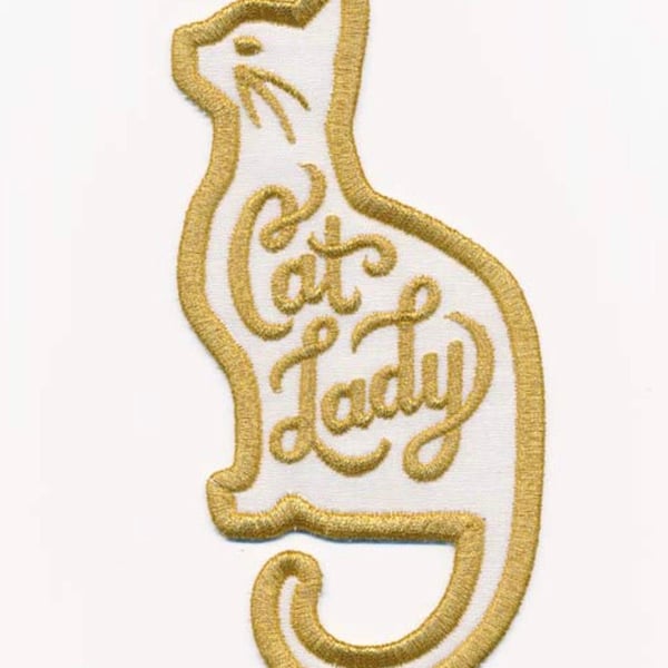 Cat Lady Embroidered Patch for jackets, sweatshirts, bags & more