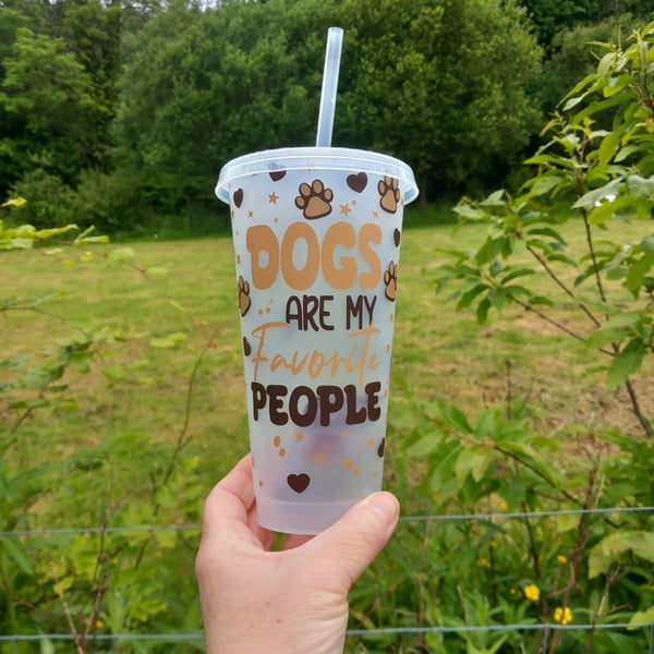 Dogs Are My Favourite People 24oz Cold Cup Tumbler 
