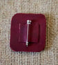 Burgundy Textile Brooch - Image 4