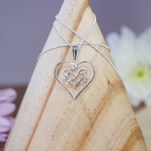 Pendant necklace Sterling Silver Infinity Heart 