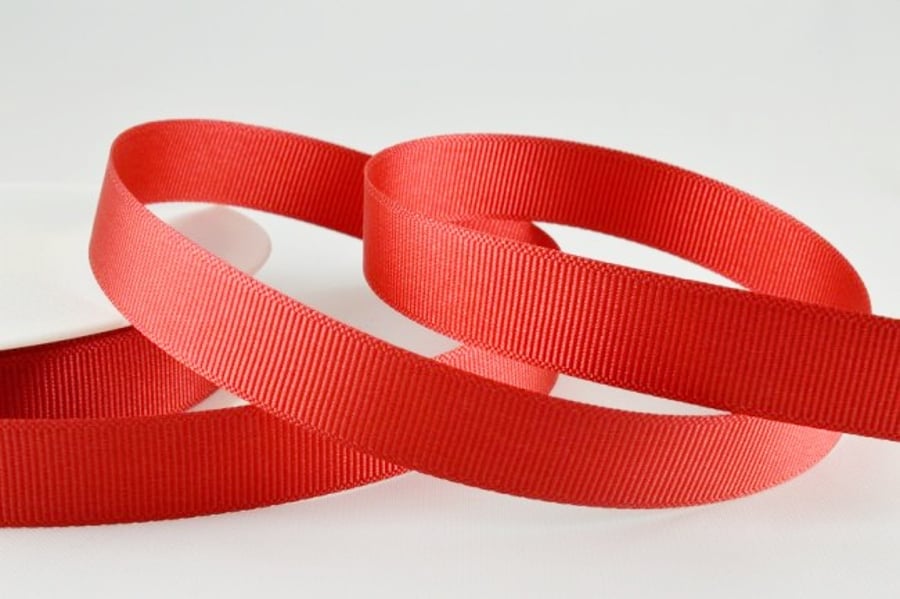 Red grosgrain ribbon x 2 metres 