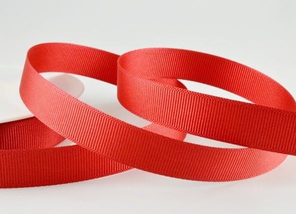 Red grosgrain ribbon x 2 metres 