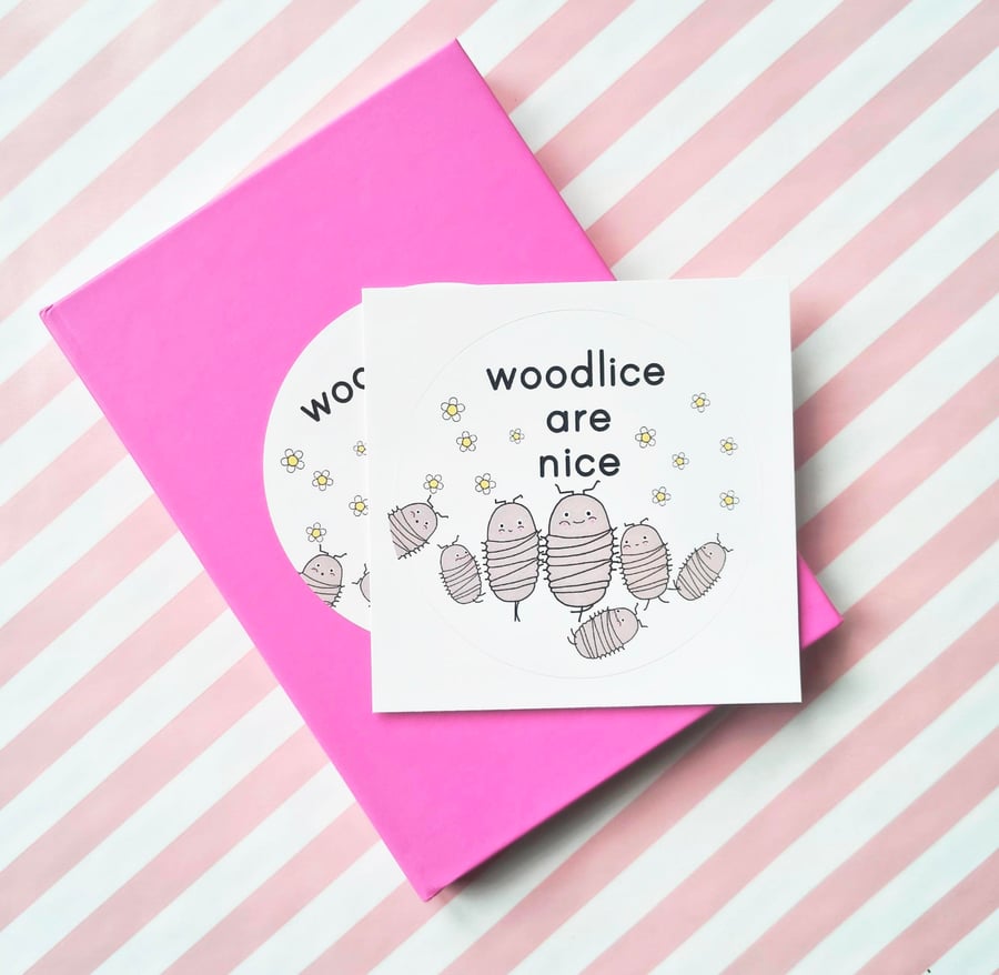 woodlice are nice sticker - woodlouse - isopods... - Folksy