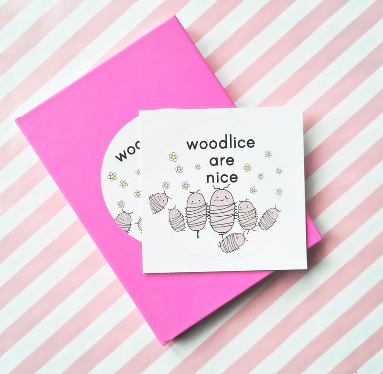 Woodlice Are Nice Sticker - Woodlouse - Isopods - Wildlife Lover Gift - Nature