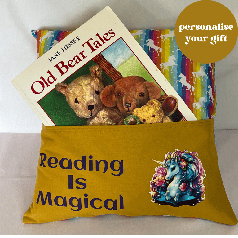 Unicorn Reading Cushion READING IS MAGICAL