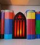 Gothic Cathedral Window Bookshelf Booknook With Fake Tealight  - Image 5