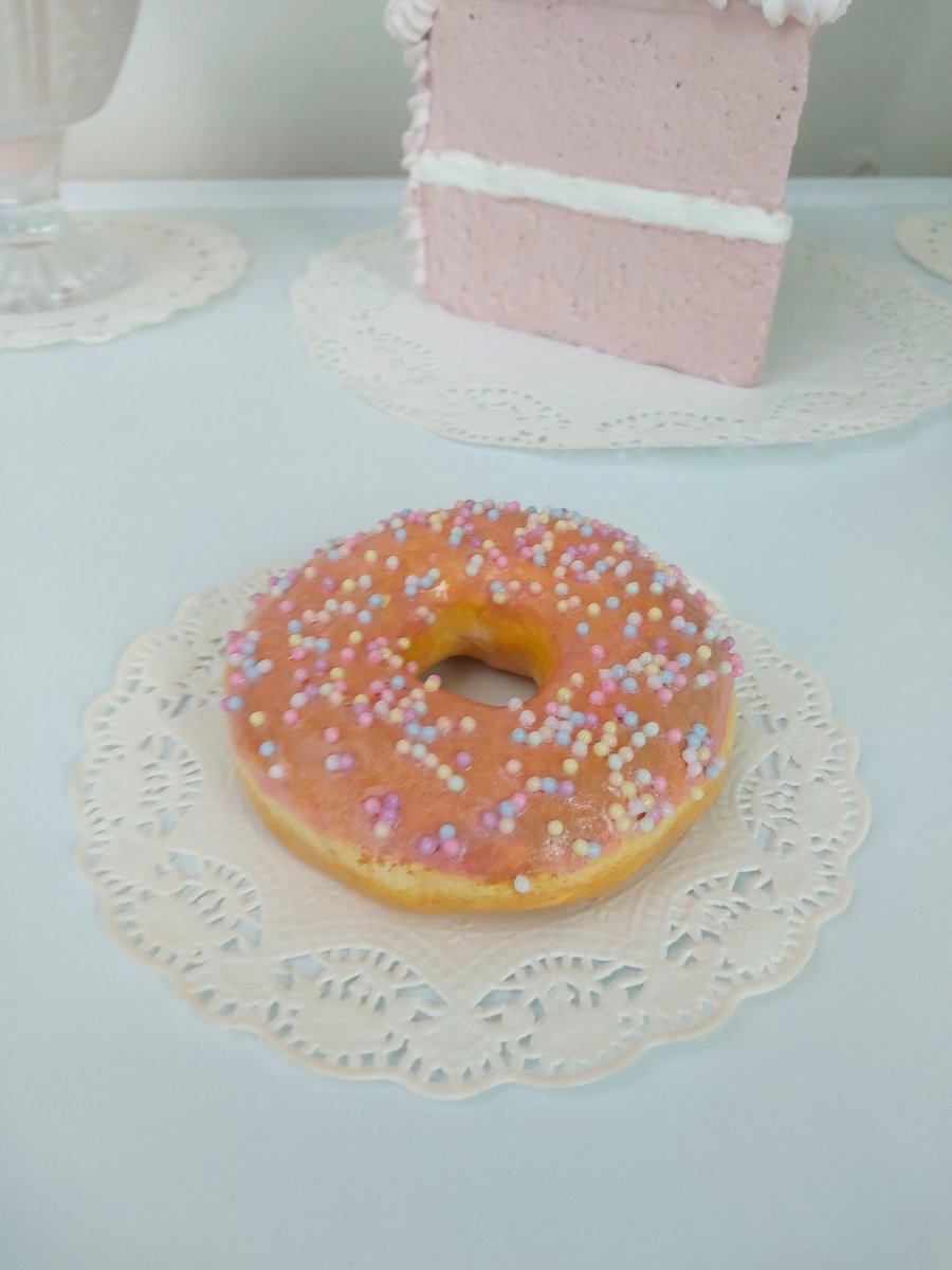 Realistic Fake Ring doughnut topped with sprinkles Home Decor, Party decor, Film