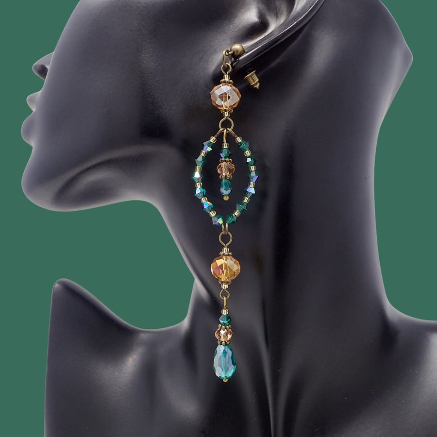 Bohemian statement earrings deals