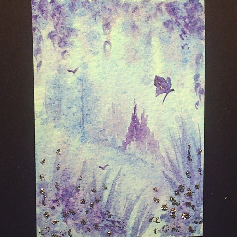 aceo original Fantasy city