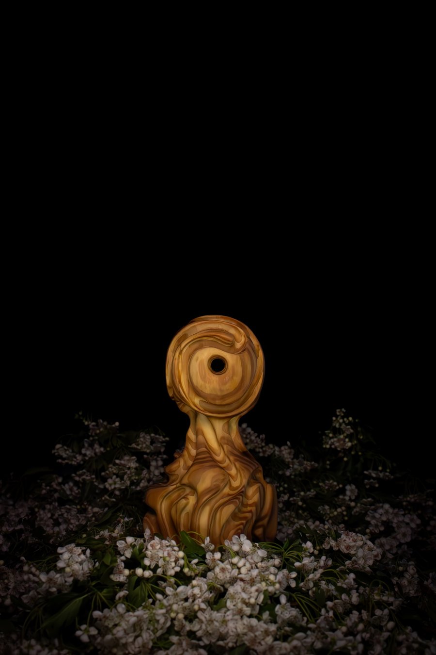 "Oracle" - abstract wooden sculpture 