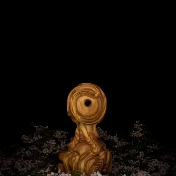 "Oracle" - abstract wooden sculpture 