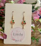 Martini Cocktail Dangle Earrings, Enamel Cocktail Charms, Handmade Jewellery
