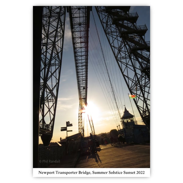 Newport Transporter Bridge Summer Solstice Sunset 2022 (1)