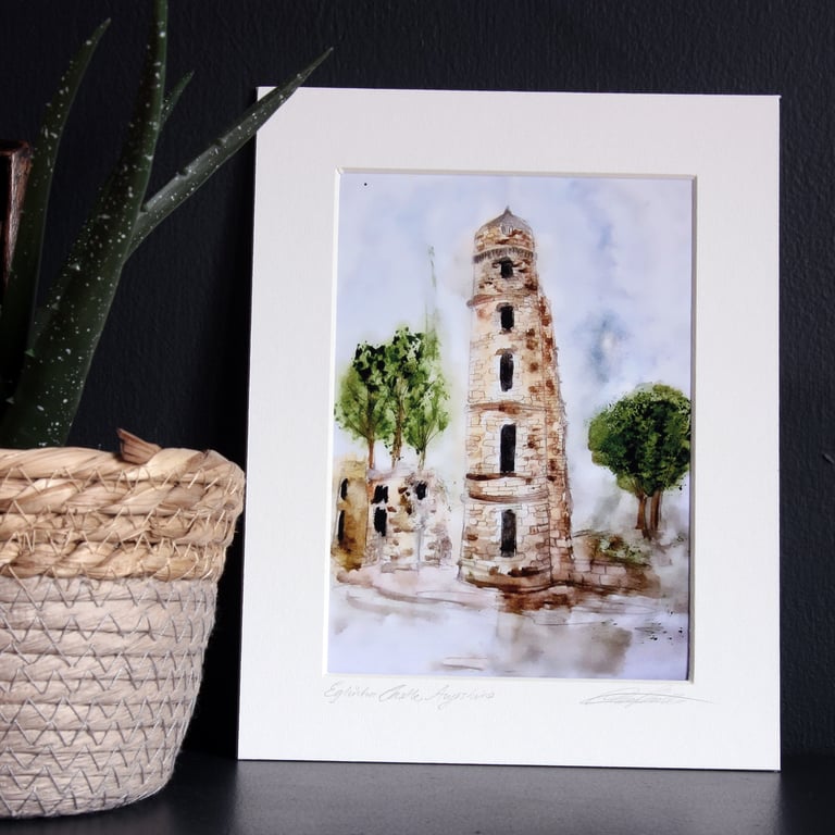 Eglinton Castle, Ayrshire Fine Art Print of original watercolour