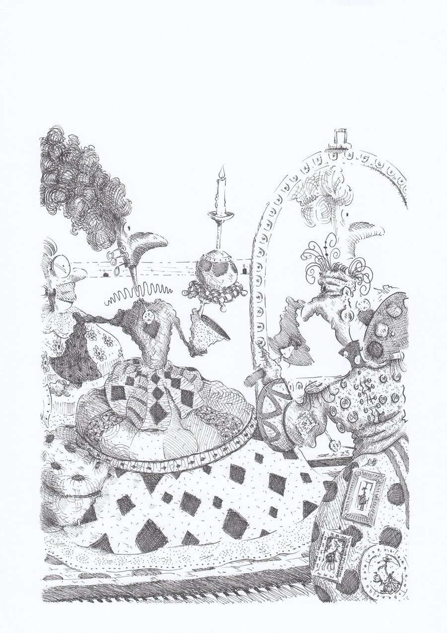 'The Portrait Painter' an A4 sized original artwork