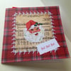 Christmas Card Pk of Five,'Vintage Stitches'Handmade Xmas Cards