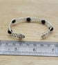 black Jet cuff bracelet. Celtic weave wire wrap - Image 4