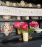 Floral 'Congratulations' fabric banner - Image 2