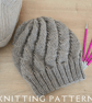 Hat Knitting Pattern The Swirl Beanie Printed Copy