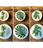 Handmade Monstera Botanical Leaves pine door knobs wardrobe drawer handles