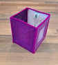 Large desk tidy - purple and white with magenta edging - Image 1