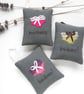 freehand embroidered lavender bag sachet hanging decoration  - Image 3