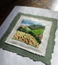 Poppy field landscape hand embroidered 'mini art' keepsake card - Image 2