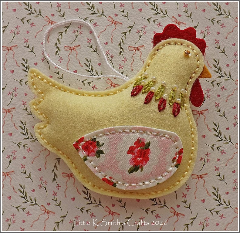 Yellow Spring Easter Chicken Ornament