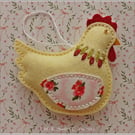 Yellow Spring Easter Chicken Ornament