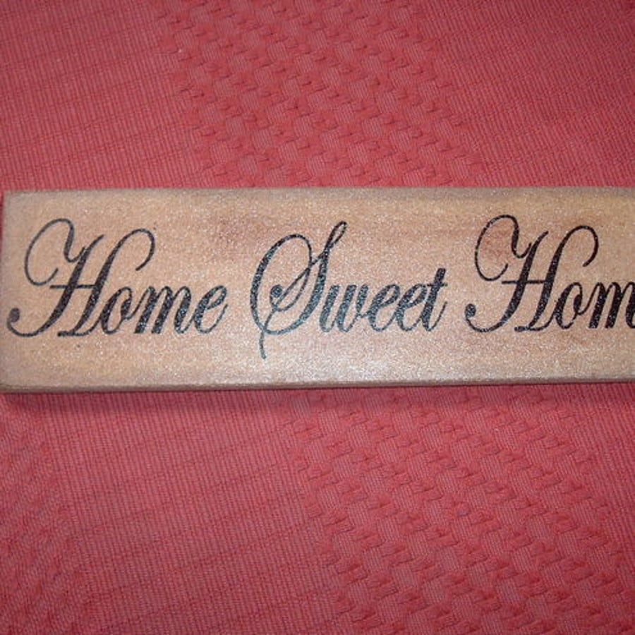 home sweet home plaque cut wooden gift