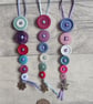 Trio of Frosty Button Dangle Tree Decorations, Christmas Decorations - Image 3