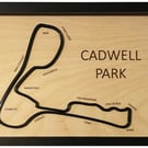 Cadwell Park Circuit Fan Art Framed 3D art With Corner & Straight Names A4 OR A5