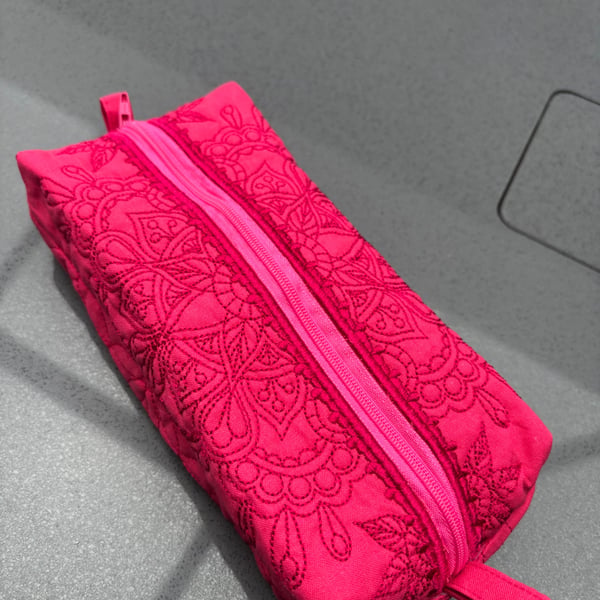 Embroidered Mandala boxy bag