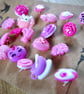 20 Novelty Pink and Purple Buttons - Image 2