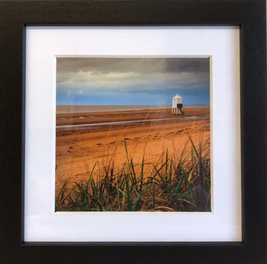 Low Lighthouse, Burnham-on-Sea - photography card in a black frame