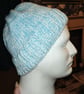 Beautiful mens white and blue knit beanie  - Image 3