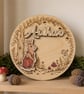 Personalised Arthur Rabbit Wooden Name Plaque – Woodland Nursery Décor
