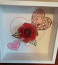 Hearts and Rose Picture. Handmade and Unique. A Lovely Gift For Someone Special