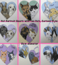 Personalised Large Hanging Decorative Heart with 2 Animals (Rabbit, Dog, etc)  - Image 1
