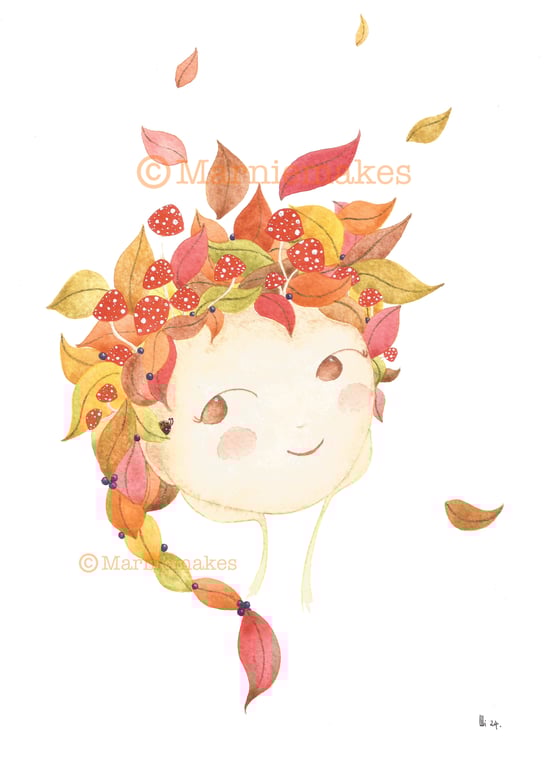 Autumn's Glow - A5 Hand Finished Giclee Print