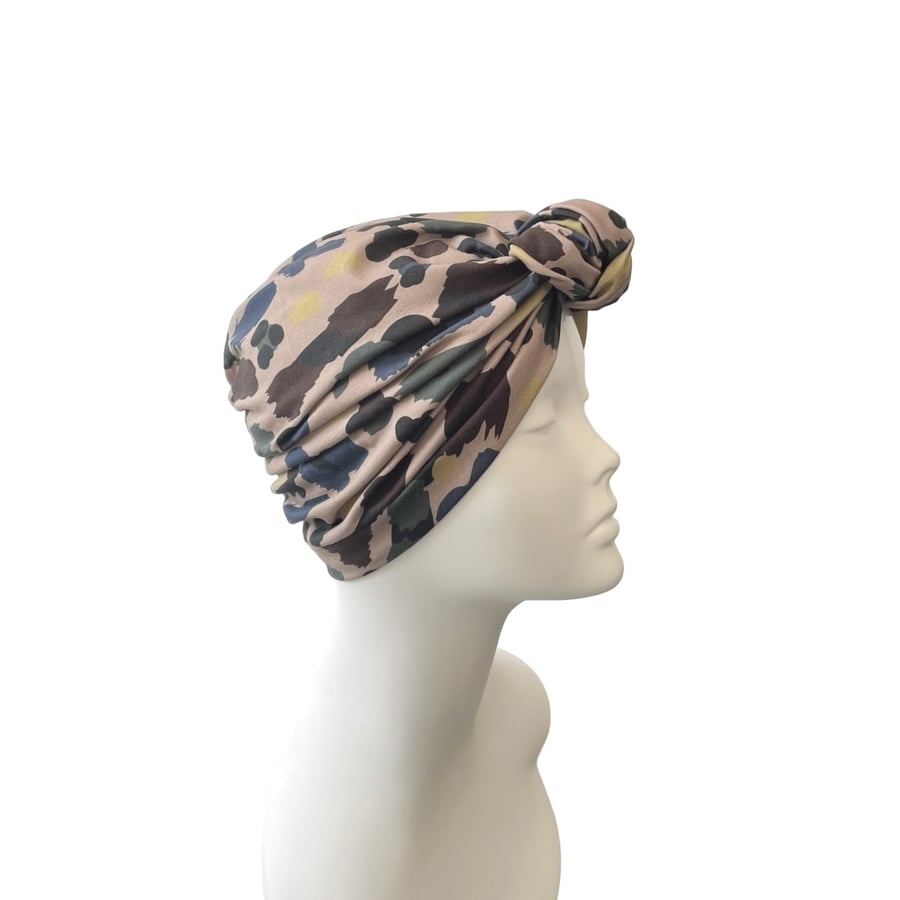 Camouflage Turban Headwear Stylish Hair Wrap Turban Alopecia Hair Loss Chemo 