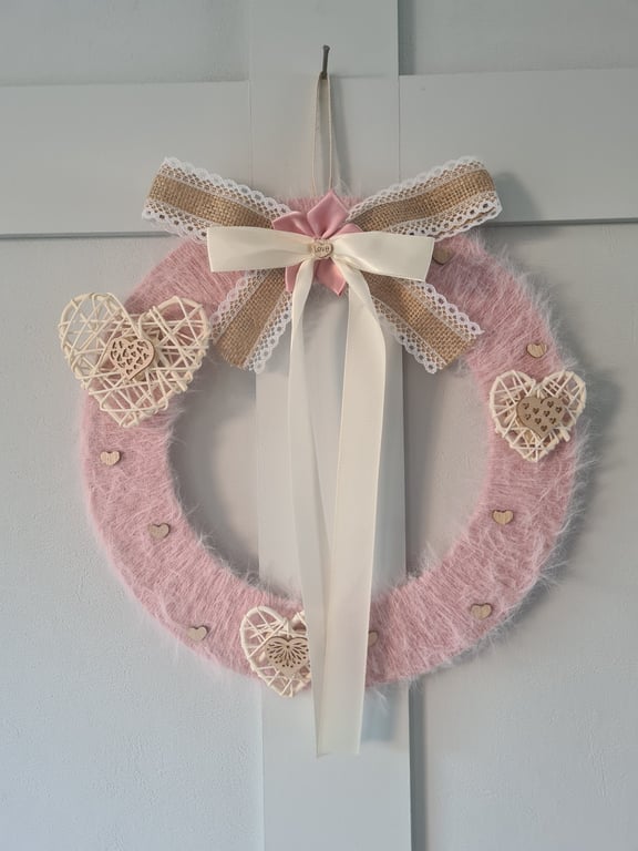 Cashmere & heart wreath