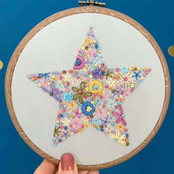 Star Printable Embroidery Pattern