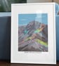 A3 Framed (choice of colours) Snowdon Art Print
